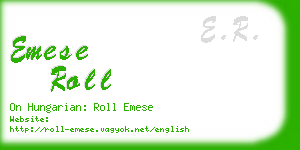 emese roll business card